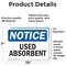 Signmission Used Absorbent, 10 in W x Rectangle, Vinyl Decal OS-2PACK-NS-D-710-L-18820 - alternate 4